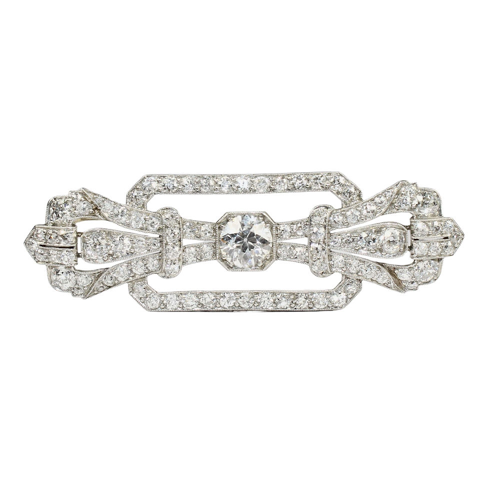 Art Deco Raymond Yard Diamond Brooch
