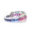 Thumbnail: Art Deco Sapphire, Ruby & Diamond Flip Eternity Ring c. 1935. Size N1/2
