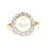 Thumbnail: Antique natural pearl and diamond ring