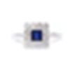 Art Deco Sapphire and Diamond Cluster Ring c.1930