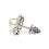 Thumbnail: Art Deco Pearl and Diamond Cluster Earrings UK