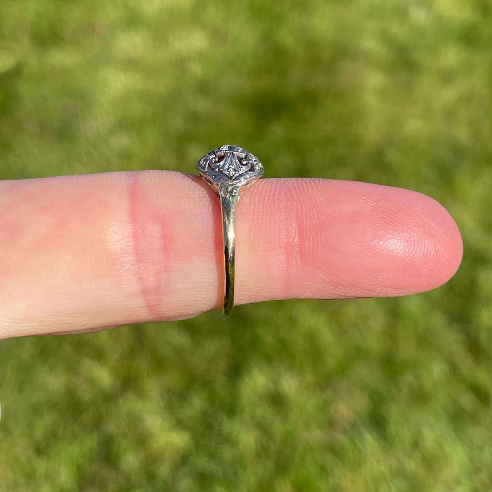 vintage Diamond Bombé Ring
