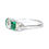 Thumbnail: Antique Emerald & Diamond 5 stone ring
