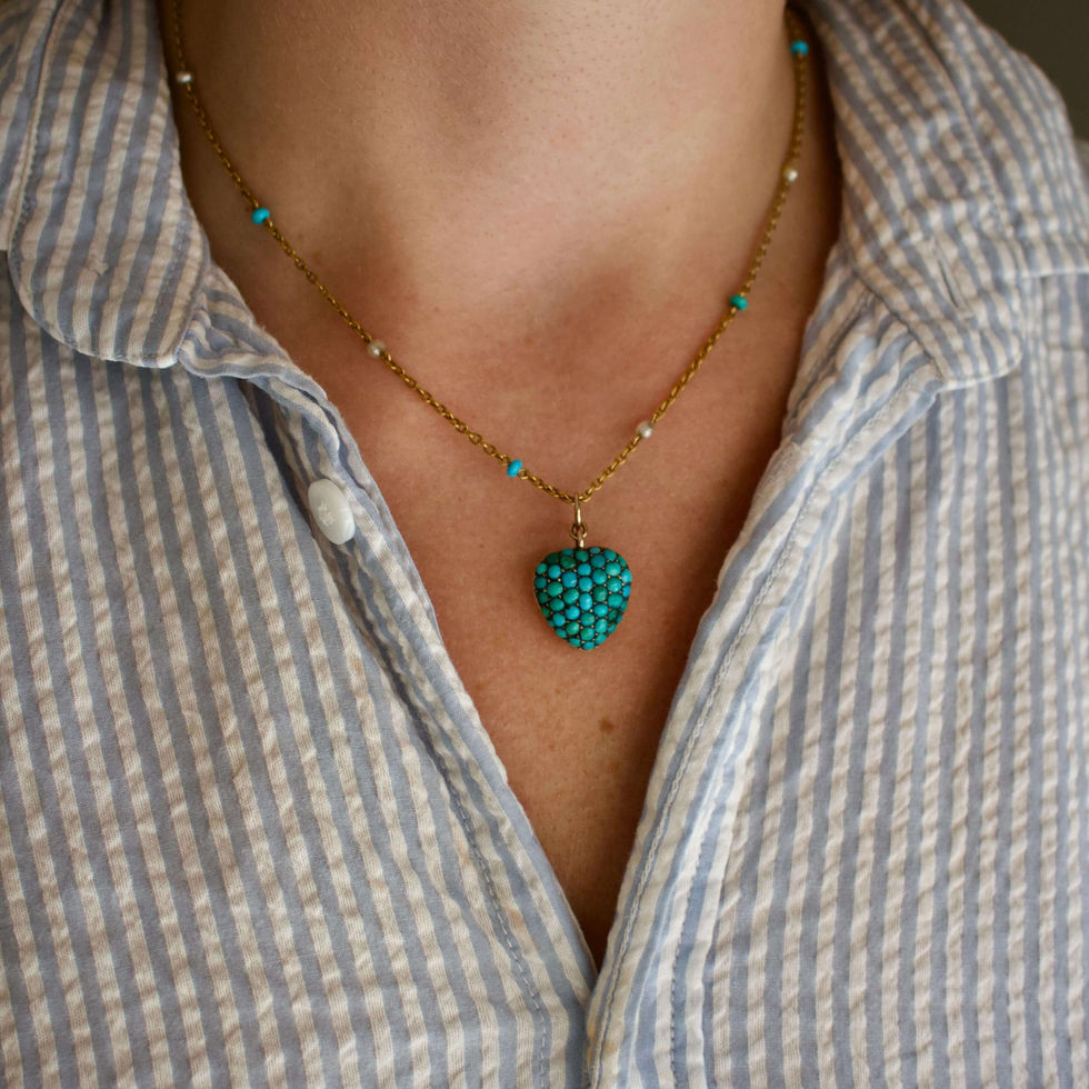 Victorian Turquoise Heart Locket