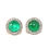 Thumbnail: Art Deco Emerald & Diamond Earrings