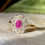 Thumbnail: Antique Pink Sapphire Ring