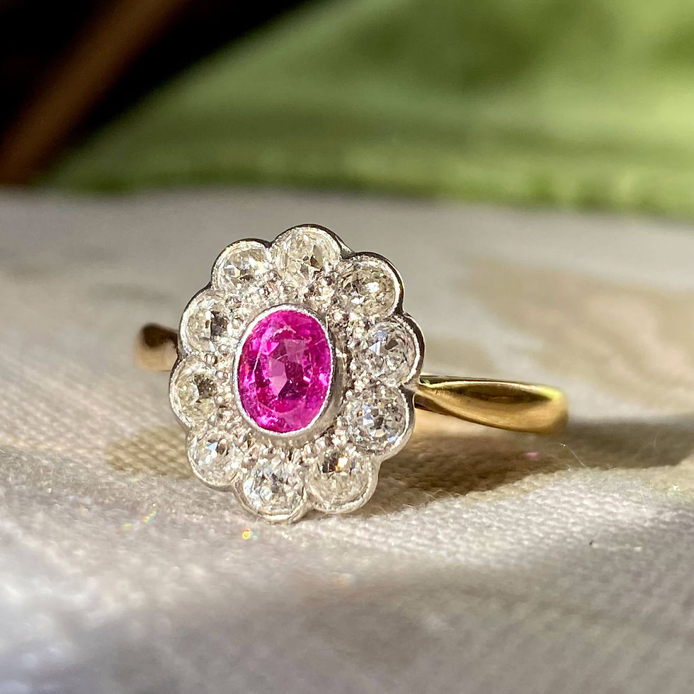 Antique Pink Sapphire Ring