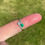 Thumbnail: Art Deco Emerald & Diamond 2 stone ring c.1925