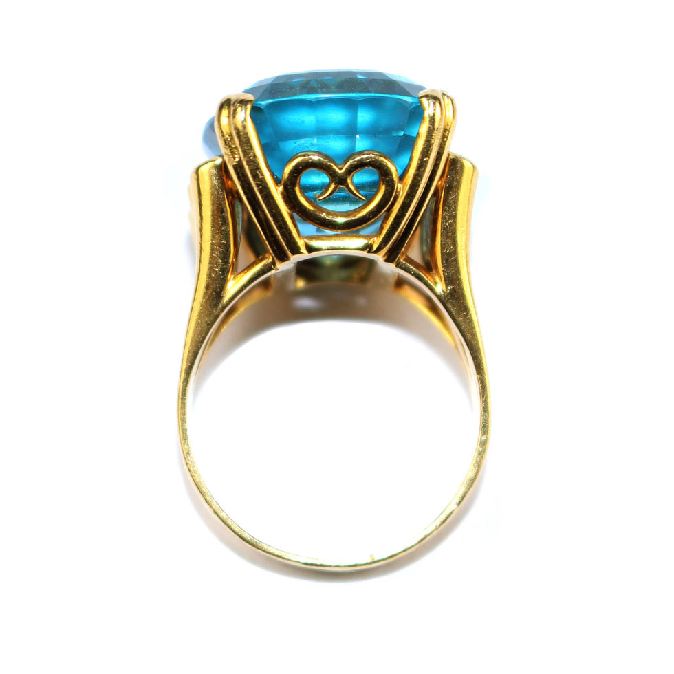 Large Vintage Aquamarine Ring