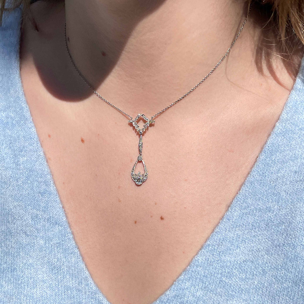 Art Deco Diamond Necklace Shropshire Jewellers