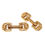 Thumbnail: Art Deco Gold Fancy Link Cufflinks French c.1940