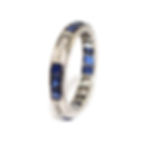 Art Deco Sapphire & Diamond Eternity Ring Size 5.5