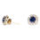 Thumbnail: Vintage Sapphire & Diamond Cluster Earrings