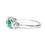 Thumbnail: Vintage Emerald & Diamond 5 stone ring