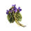 Thumbnail: Art Deco Amethyst Floral Brooch