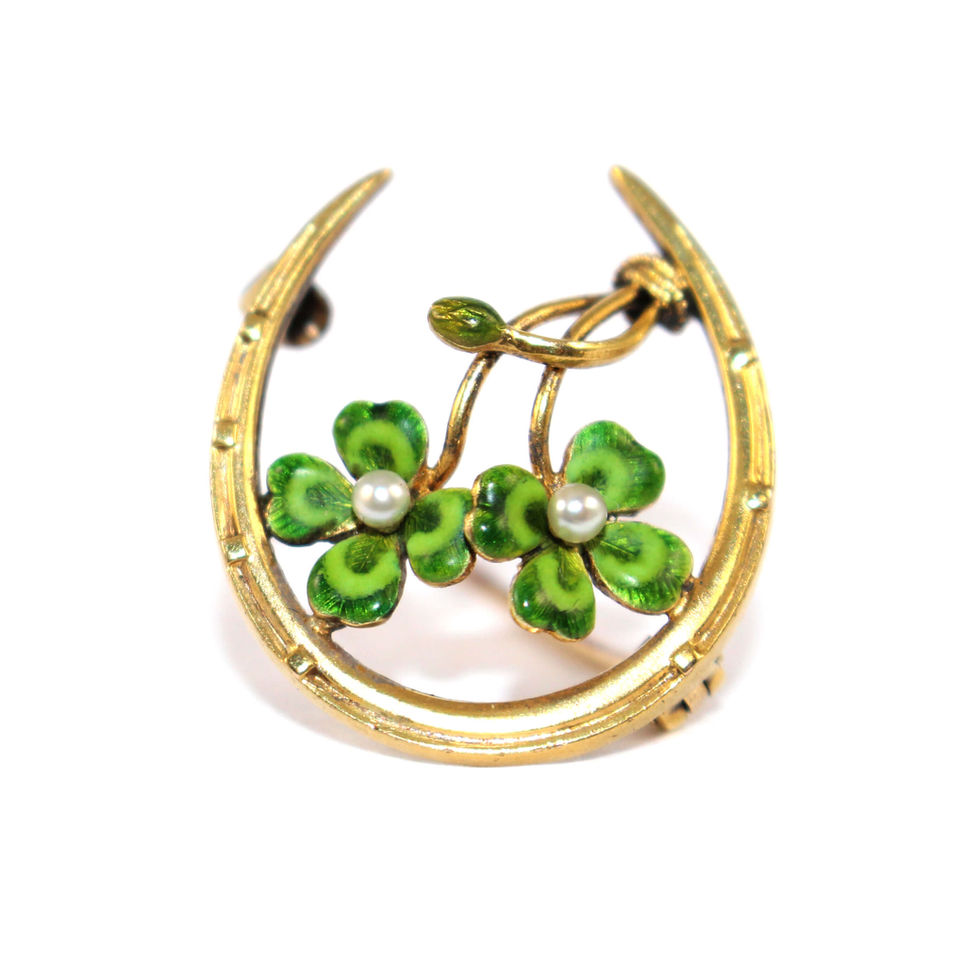 Edwardian Lucky Horseshoe Brooch