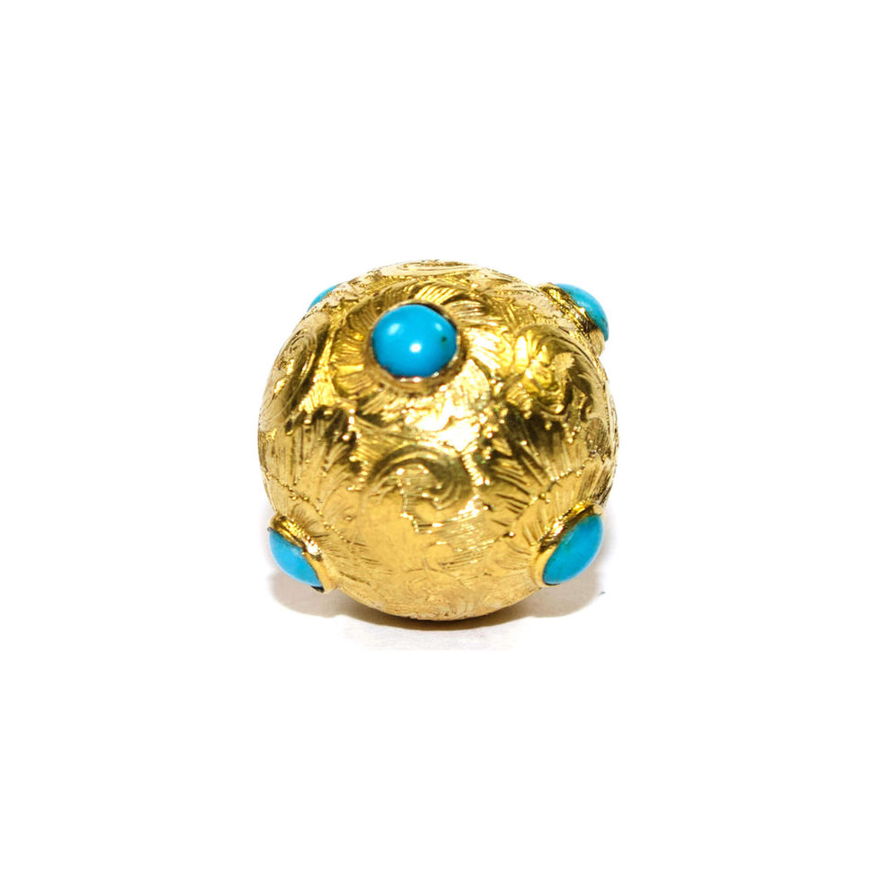 Victorian Gold Ball Pendant