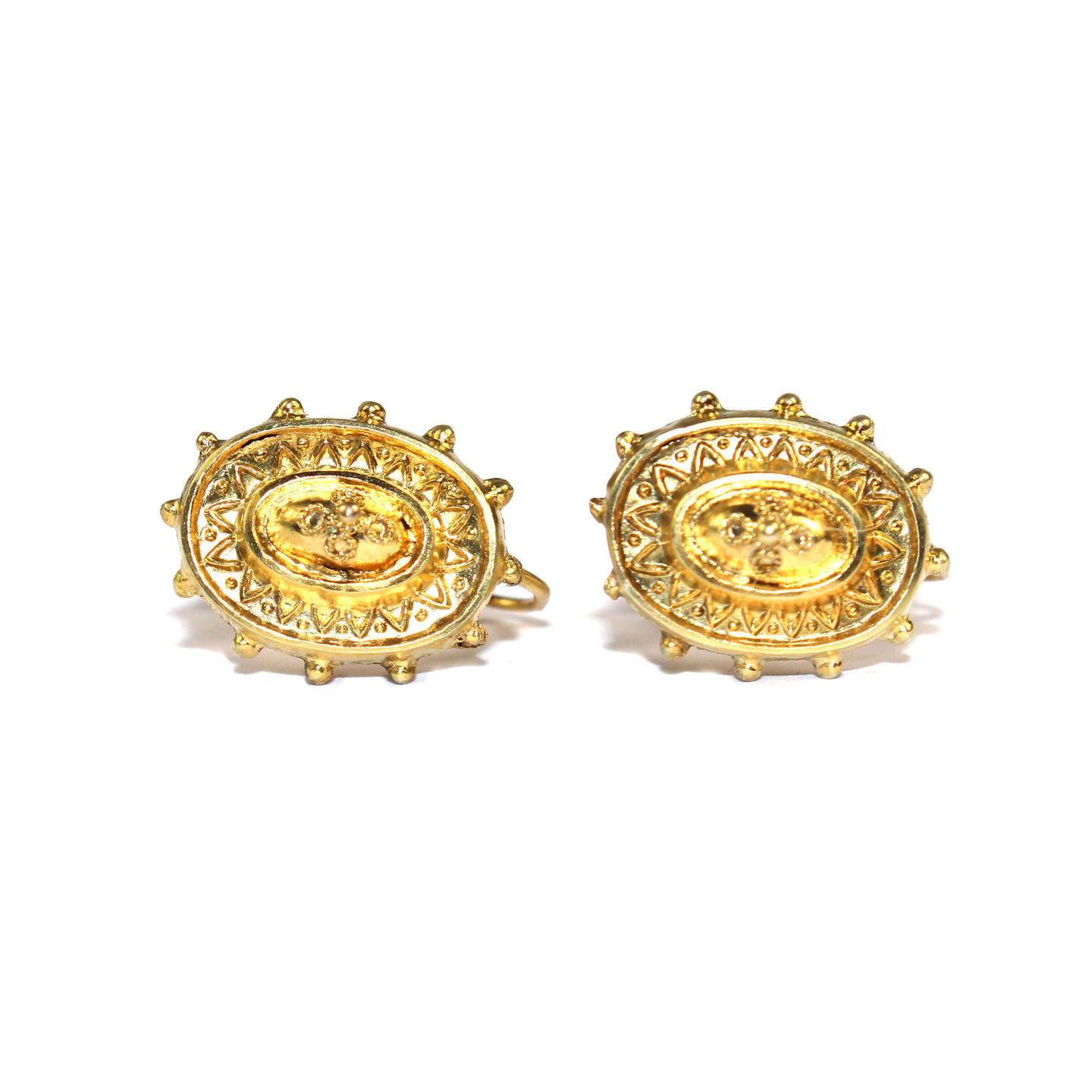 Victorian Gold Screw fitting Earrings UK