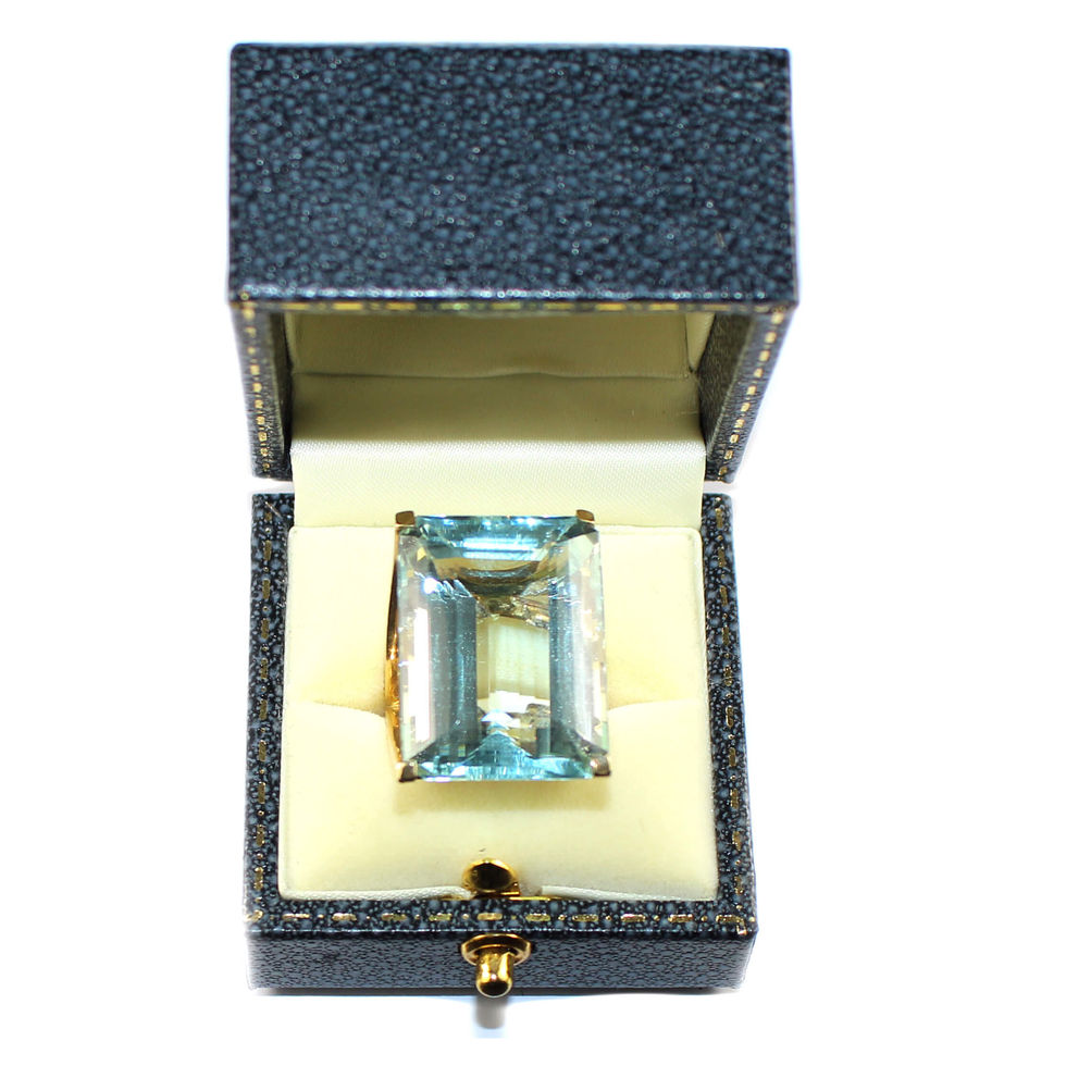 Large Vintage Aquamarine Ring