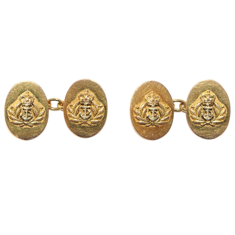 Gold Royal Navy Cufflinks