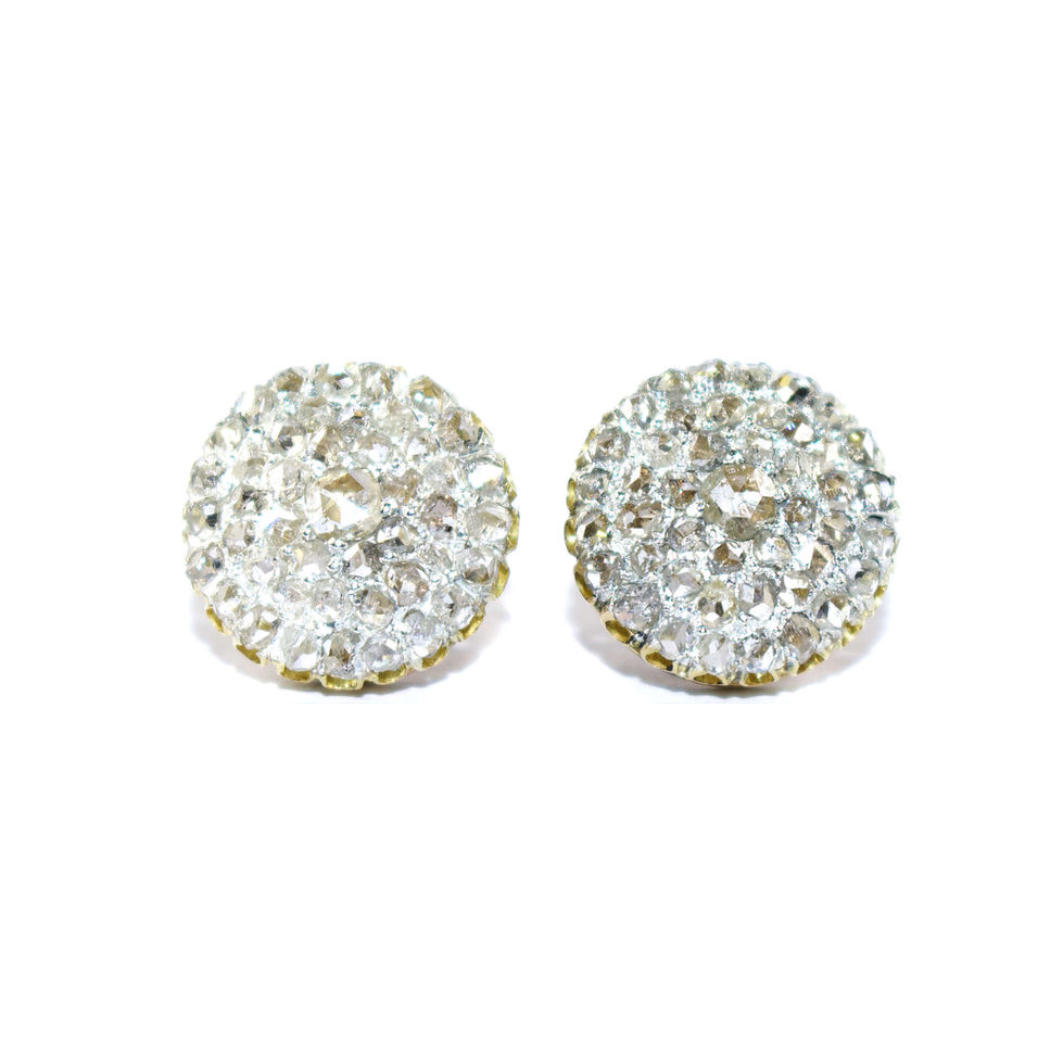 Edwardian Diamond Cluster Earrings