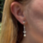 Art Deco Natural Pearl and Diamond Earrings