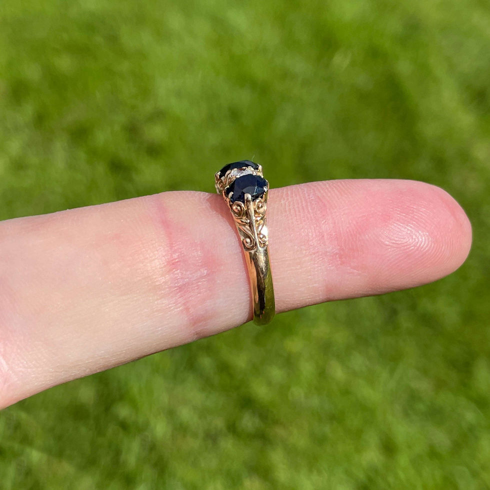 antique sapphire and diamond engagement ring uk