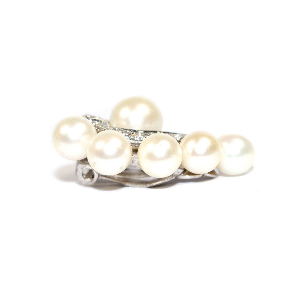 Pearl and Diamond Earrings