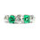 Thumbnail: Art Deco Emerald & Diamond 5 stone ring