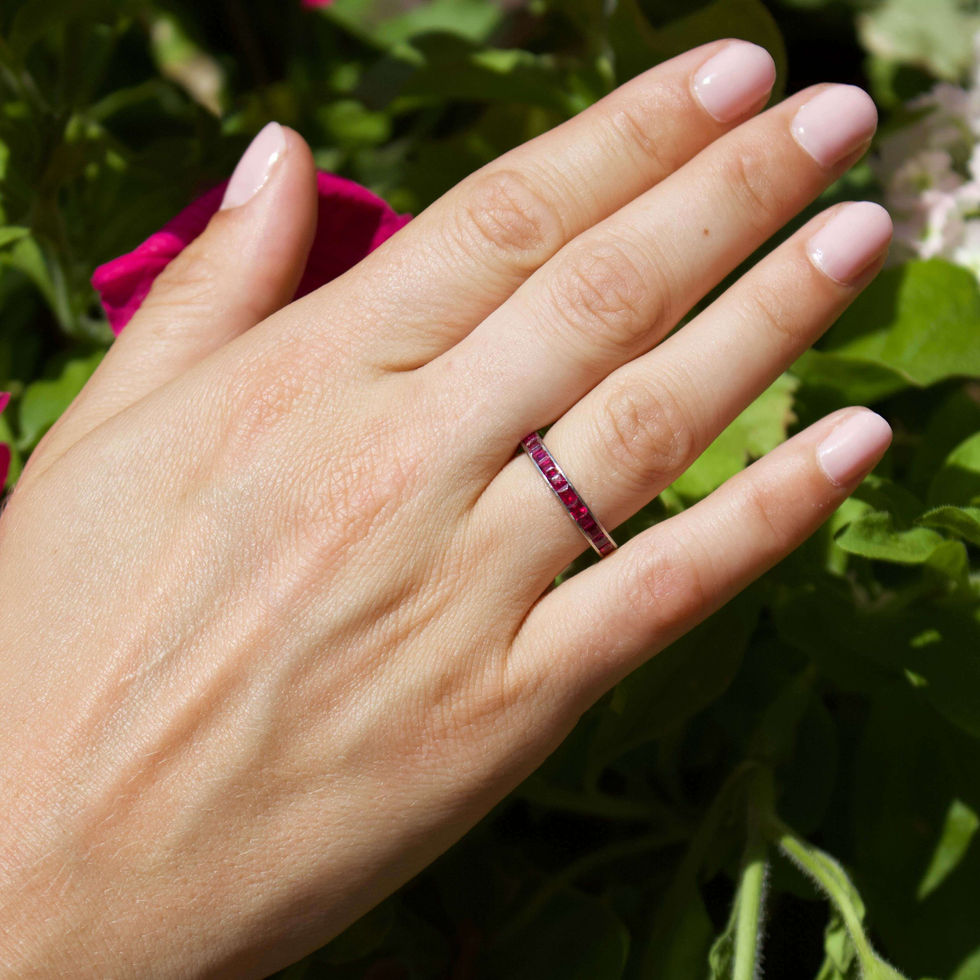 Art Deco Ruby Eternity Ring size L