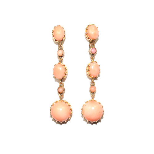 Edwardian Coral Drop Earrings Thomas Glover