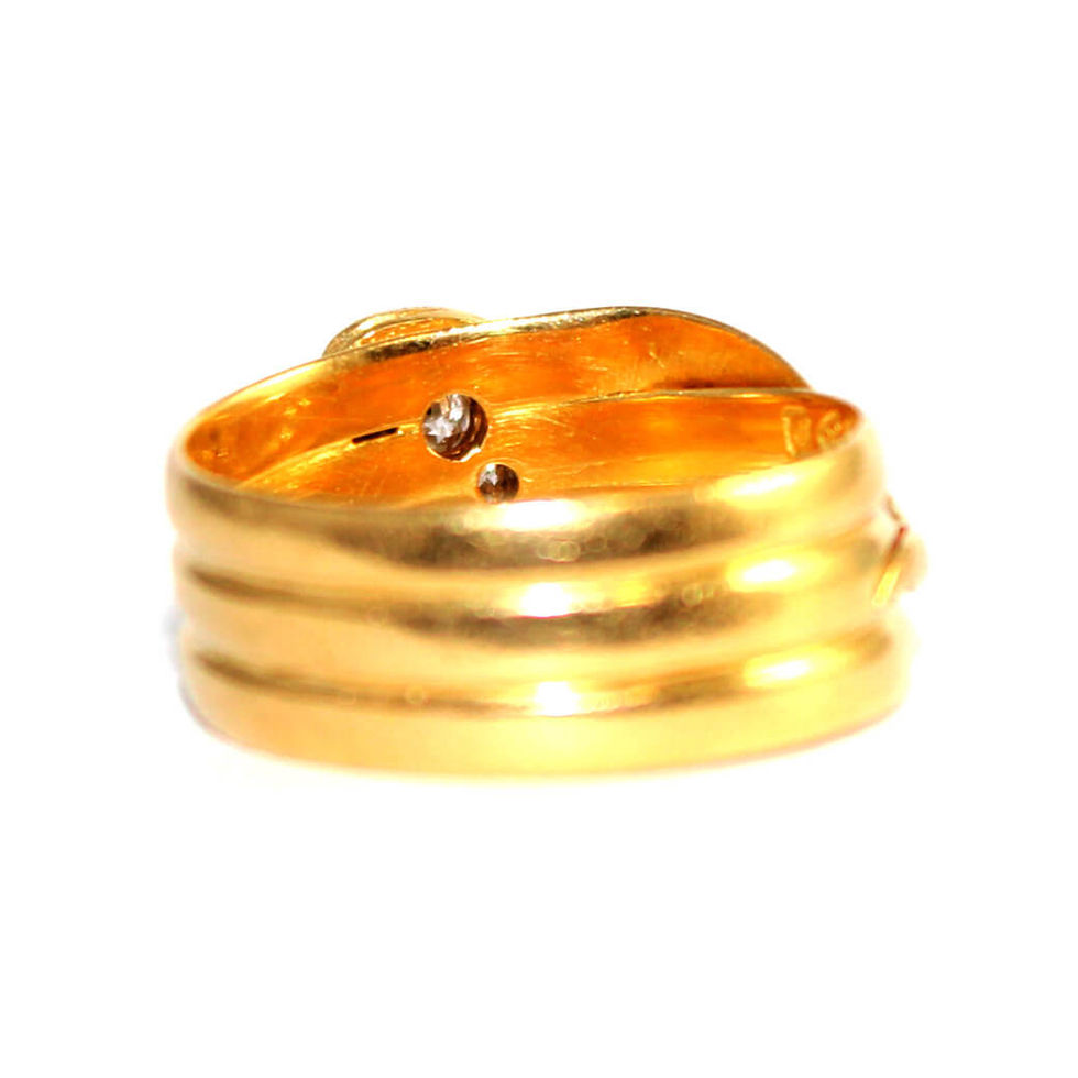 Edwardian Diamond Snake Ring UK