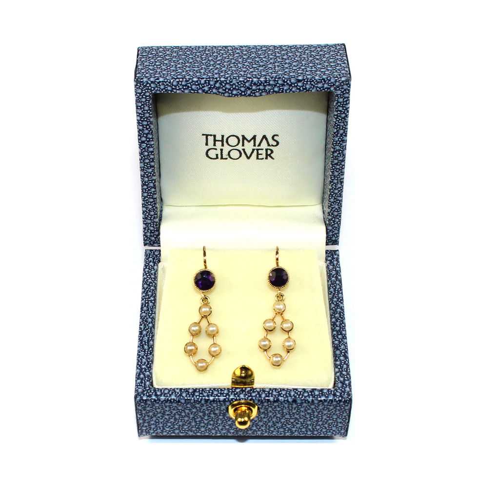 Amethyst and Pearl Earrings shropshire