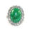 Thumbnail: Art Deco Emerald Diamond Cluster Ring