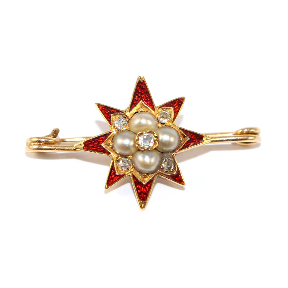 Antique diamond star Brooch UK