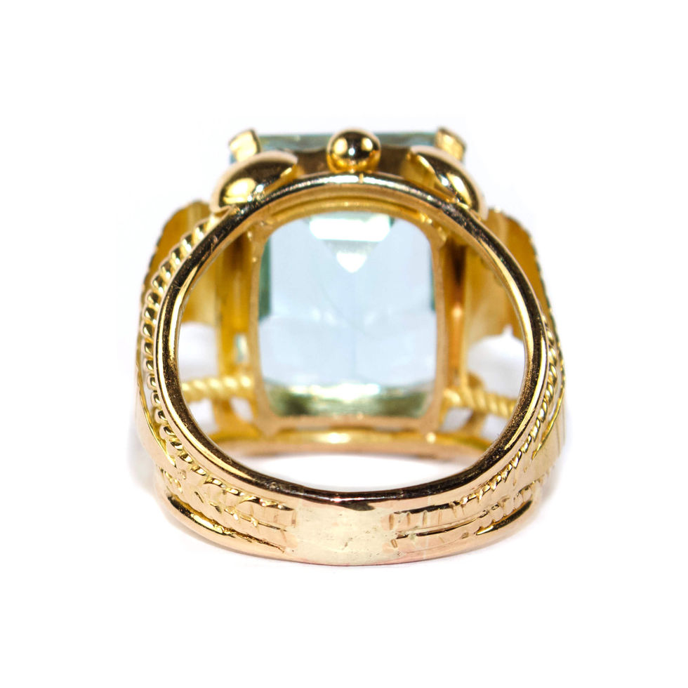 Large Aquamarine Cocktail Ring
