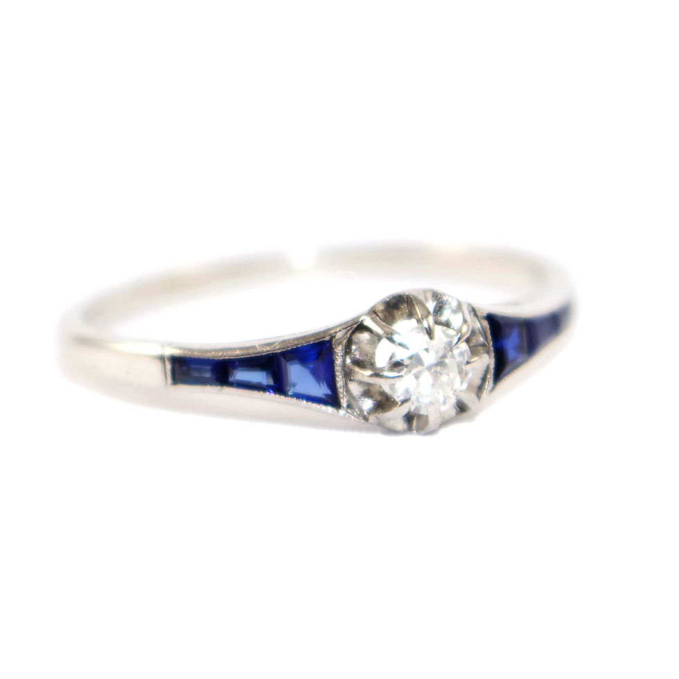 Antique Sapphire & Diamond Ring Jewellery Shrewsbury