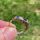Thumbnail: antique sapphire carved half hoop ring