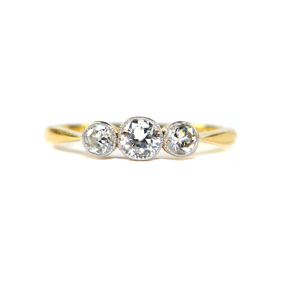 Edwardian Diamond 3 Stone Ring UK