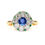 Thumbnail: Antique Sapphire and Diamond Target Cluster Ring UK