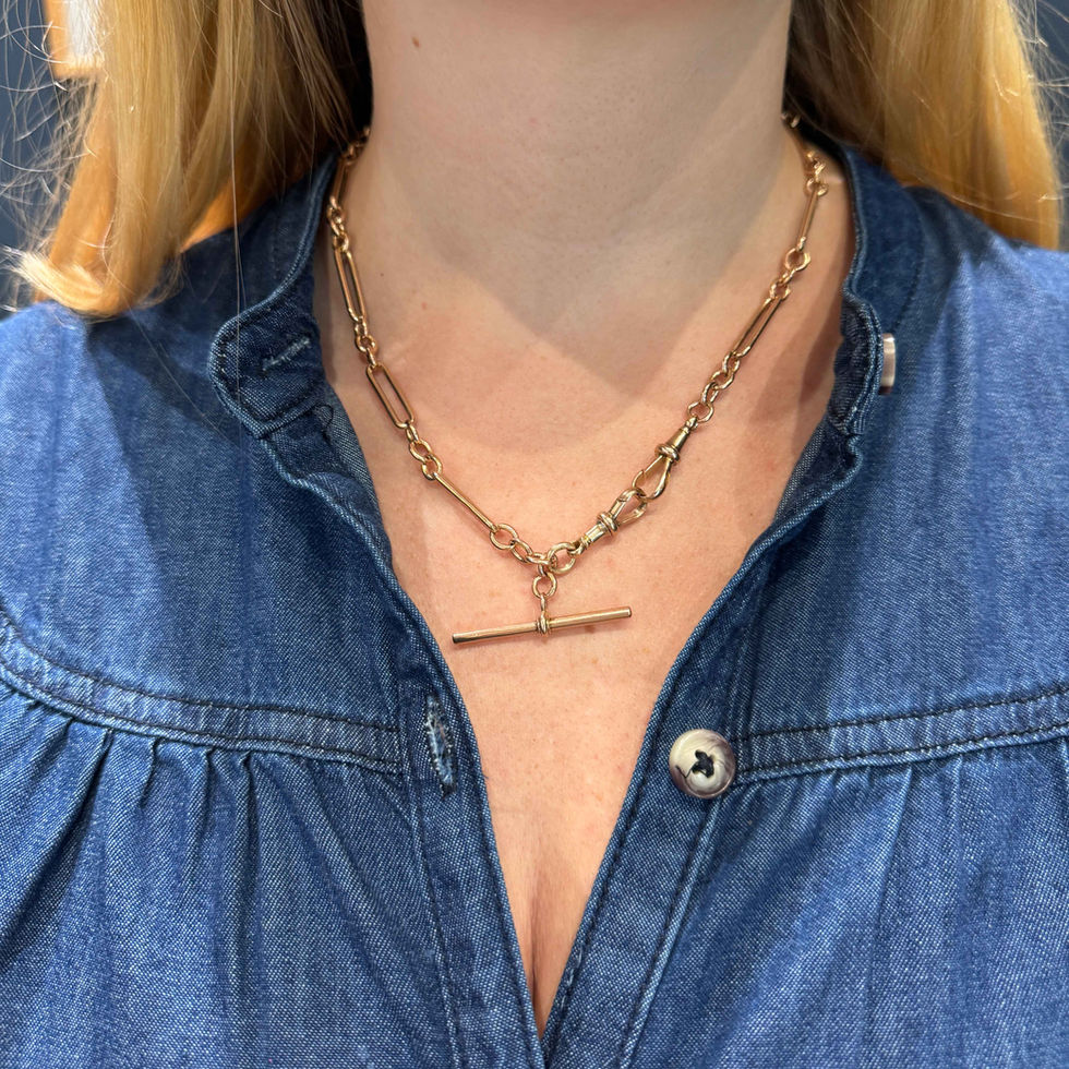 Victorian Gold T Bar Necklace Jewellery Shropshire