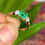 Thumbnail: antique emerald engagement ring