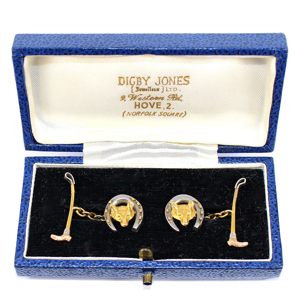 Art Deco Hunting Cufflinks