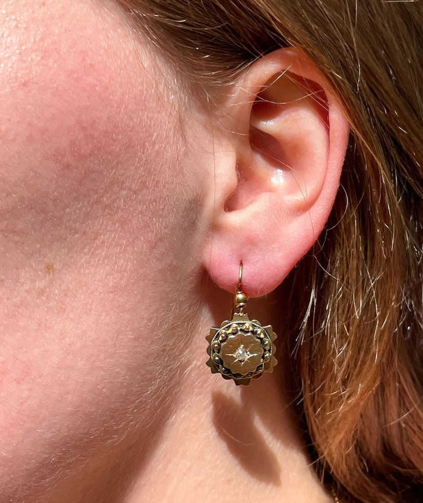 Victorian Gold Drop Earrings UK