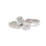 Art Deco Diamond 2 Stone Ring