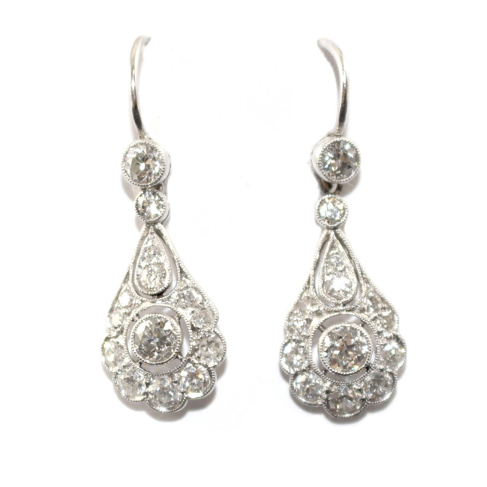 Art Deco Diamond Earrings
