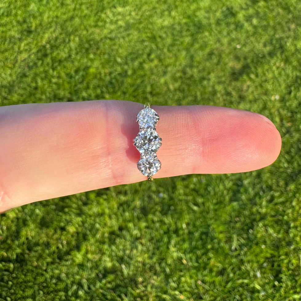 Edwardian Diamond 3 Stone Ring
