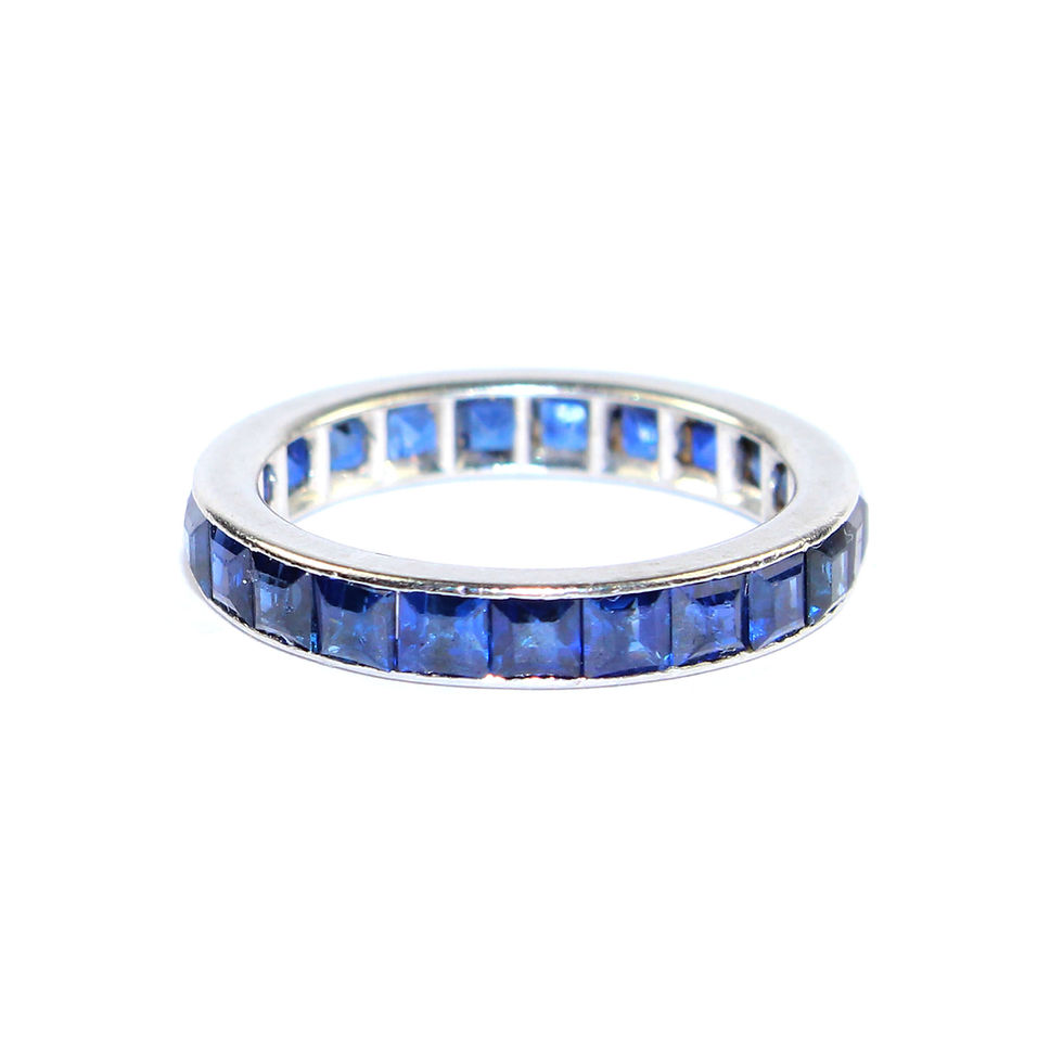 Art Deco Sapphire Eternity Ring size I 1/2