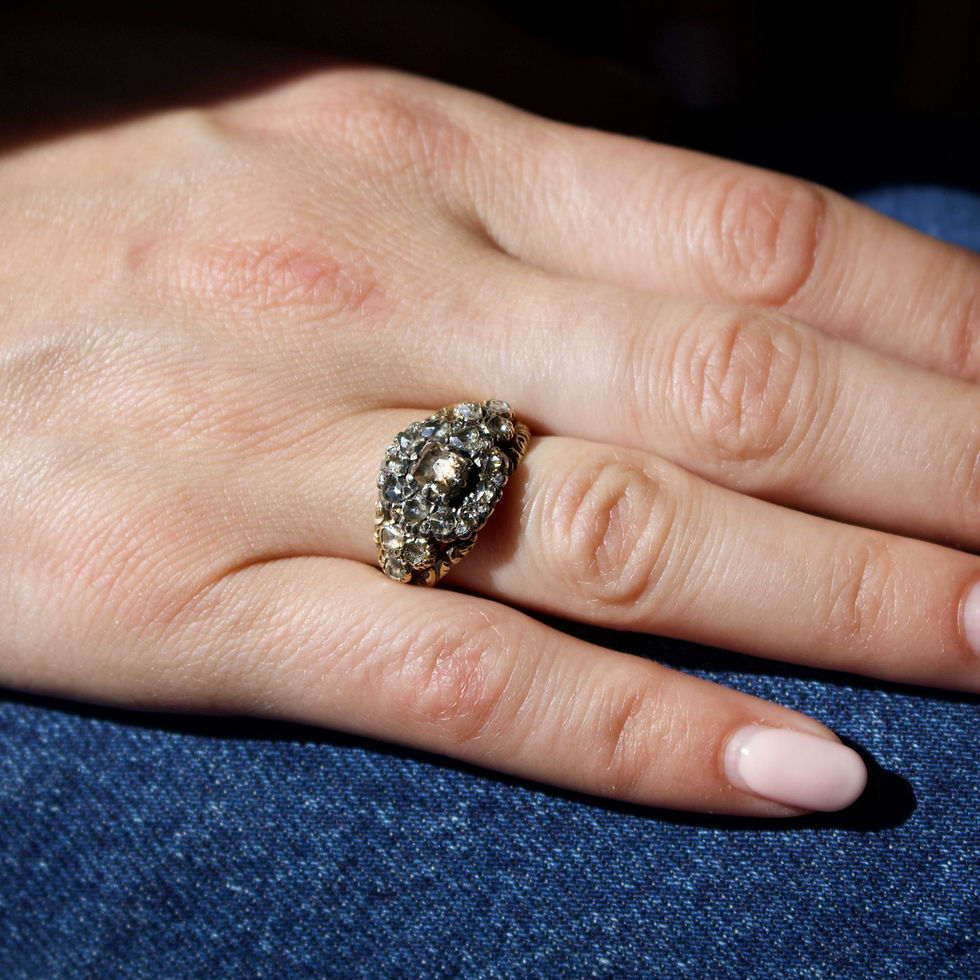 Georgian Diamond Cluster Ring