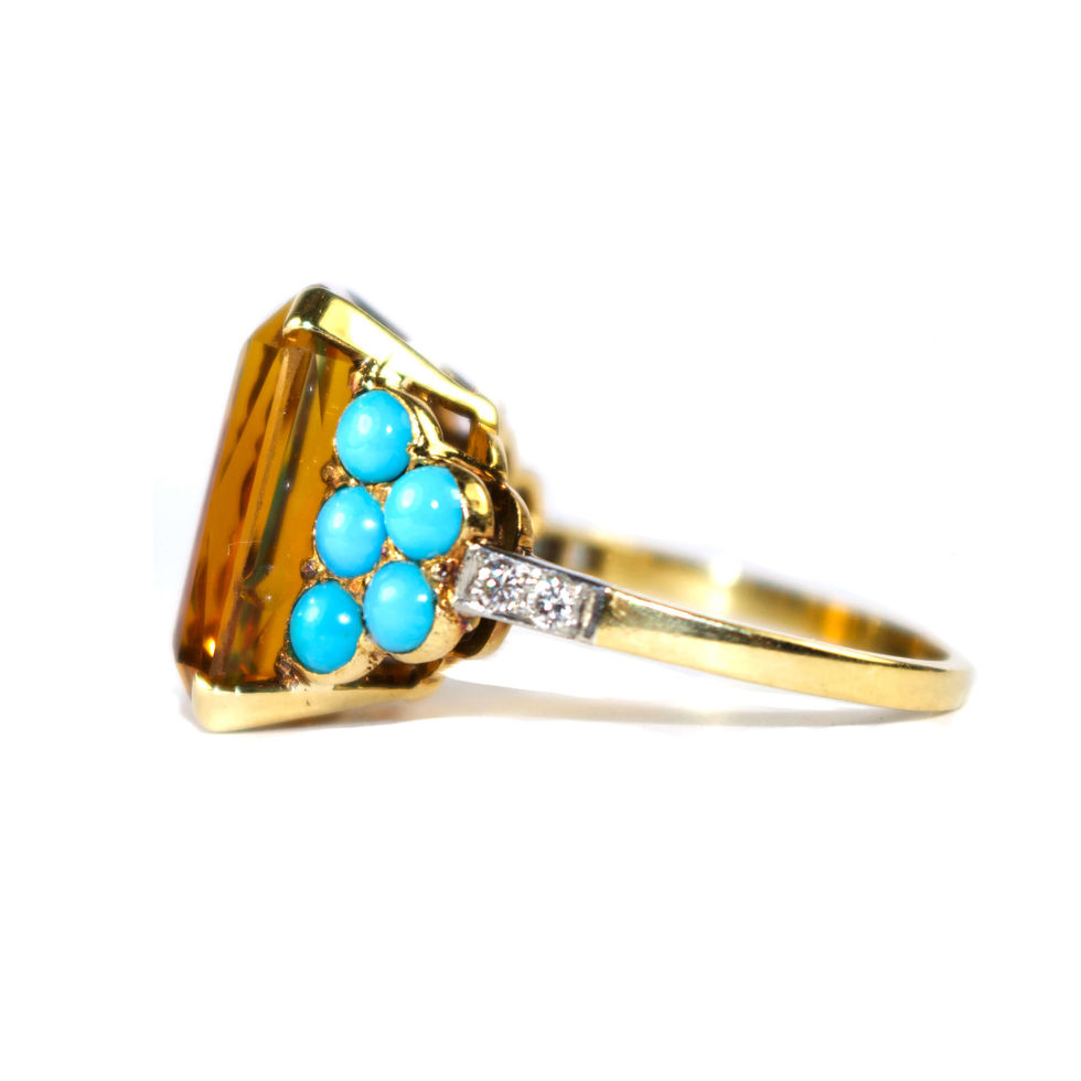 Madeira Citrine Cocktail Ring